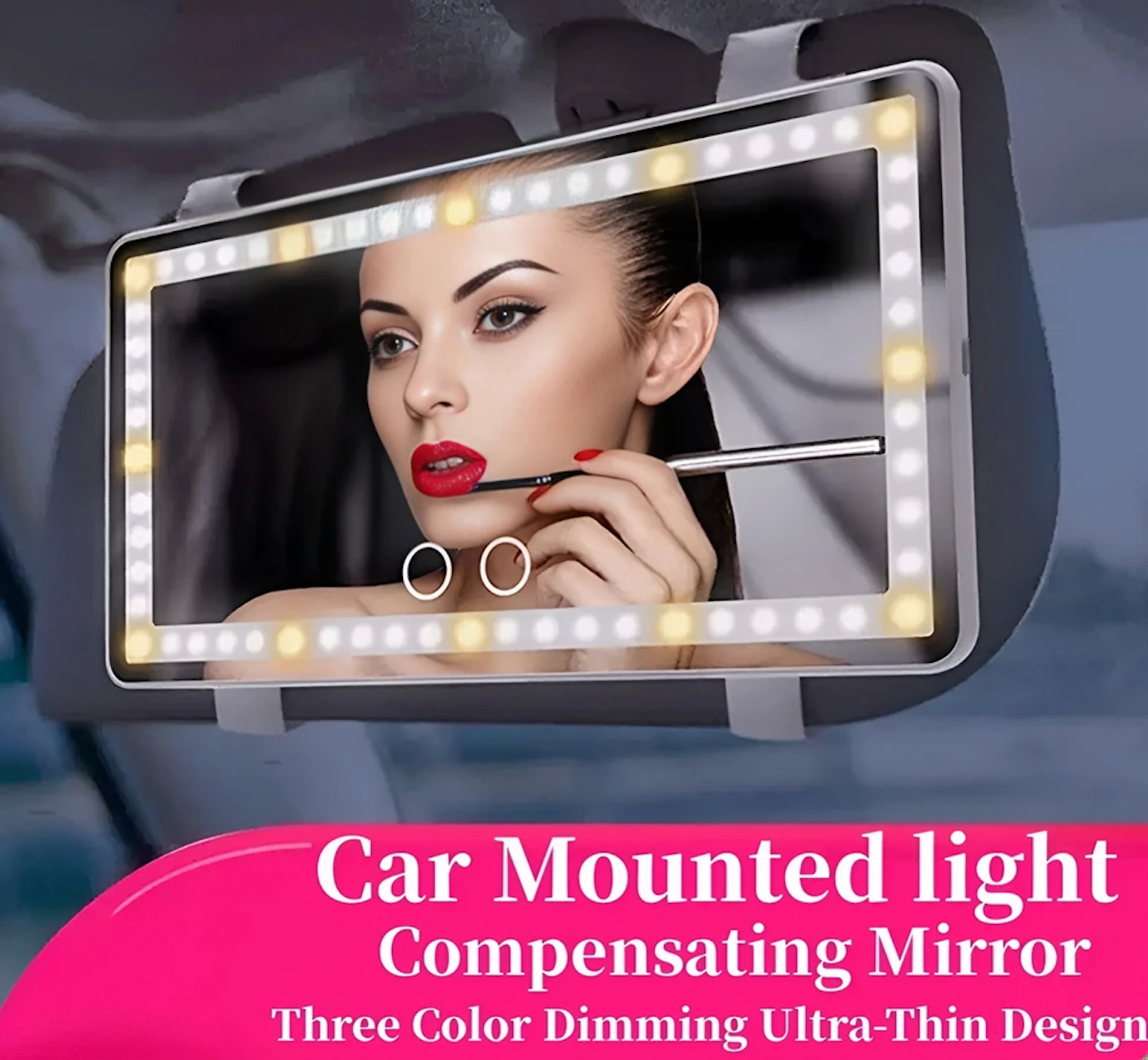 GlimNova™ LED Car Vanity Mirror